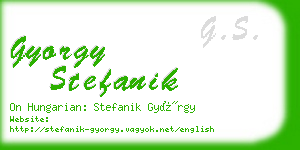 gyorgy stefanik business card